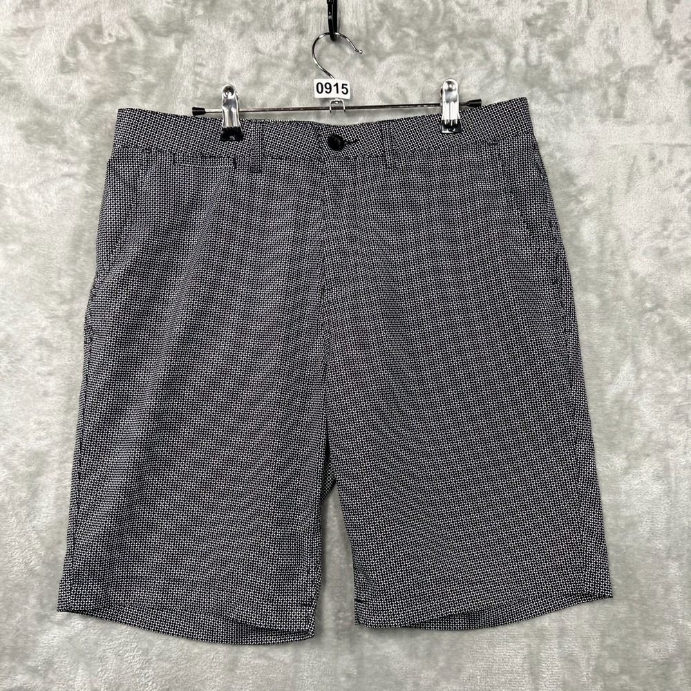 Johnnie-O Shorts Men's Size 32 Black/White Golf Performance Beach Vacation